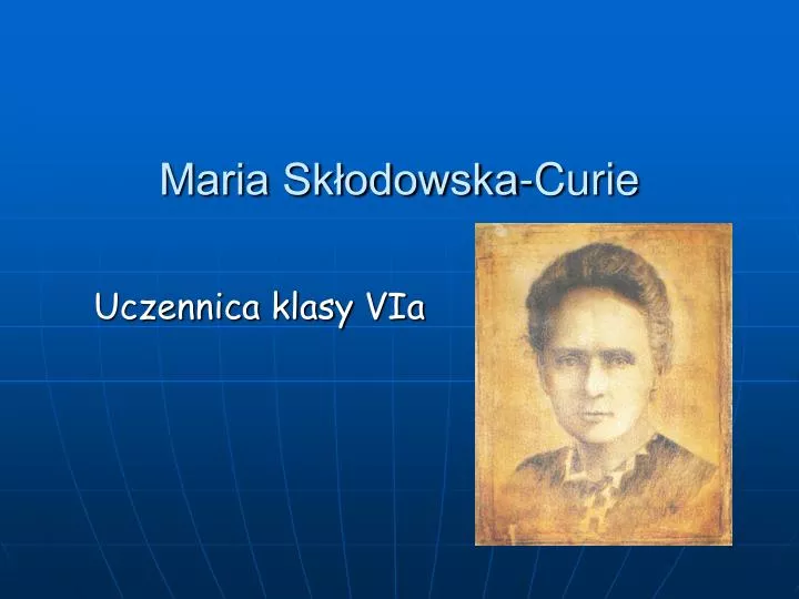 maria sk odowska curie