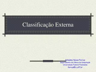 classifica o externa