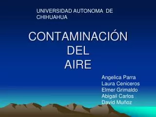 contaminaci n del aire
