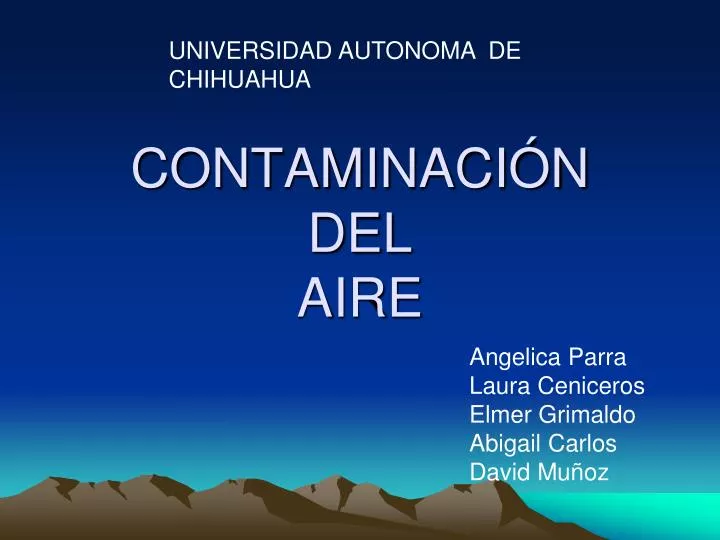 contaminaci n del aire