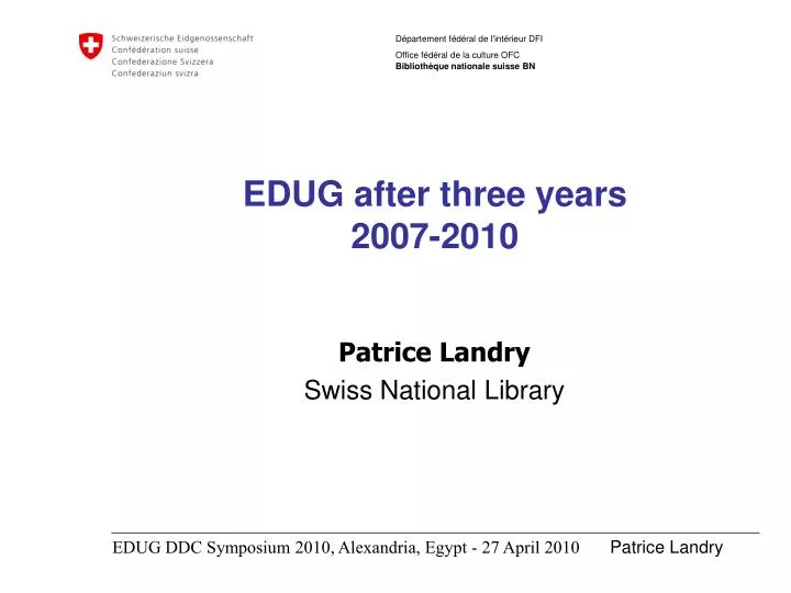 edug after three years 2007 2010