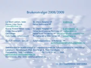 brukerutvalget 2008 2009
