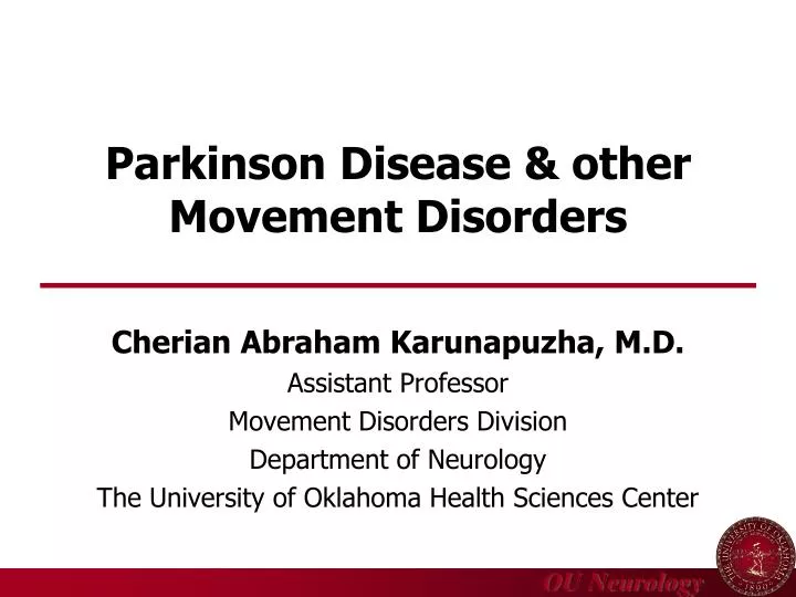 parkinson disease other movement disorders