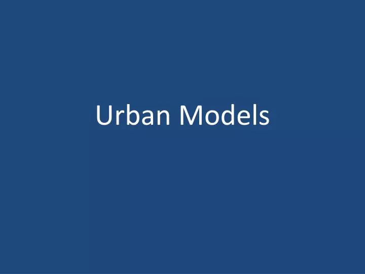 urban models