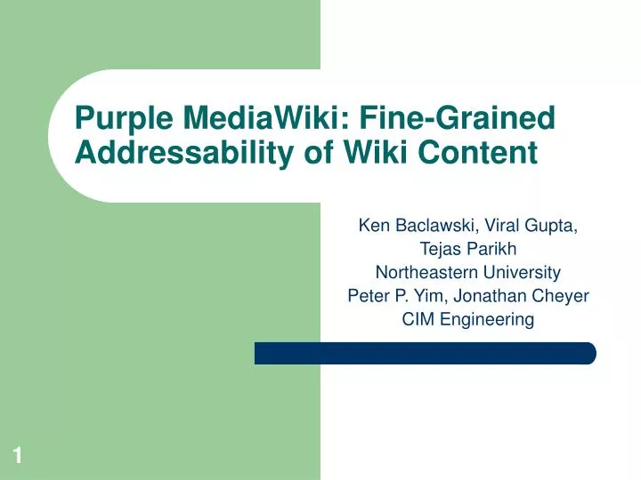 purple mediawiki fine grained addressability of wiki content