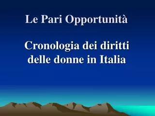 le pari opportunit
