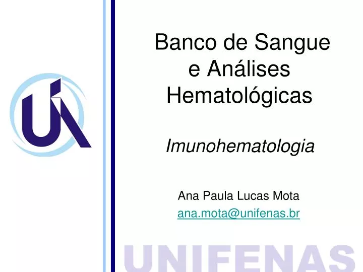 banco de sangue e an lises hematol gicas imunohematologia