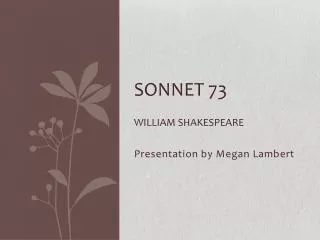 Sonnet 73 William Shakespeare