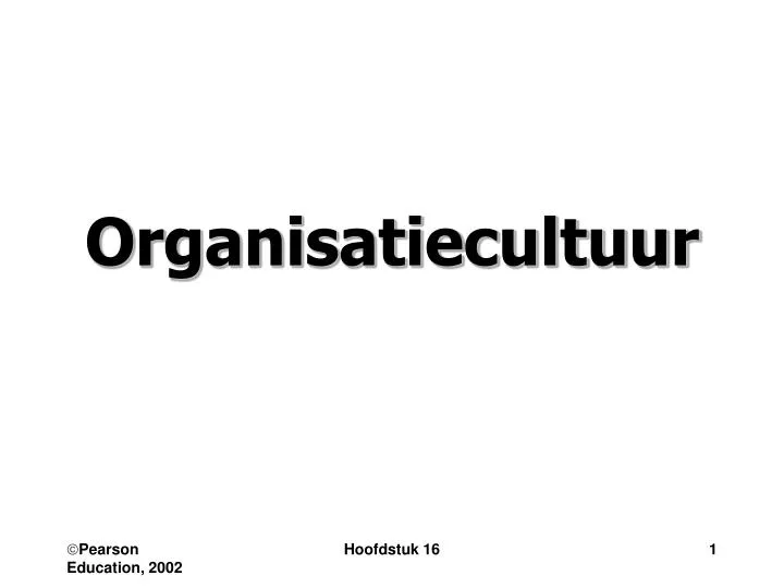 organisatiecultuur