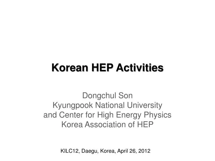 korean hep activities