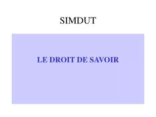 simdut