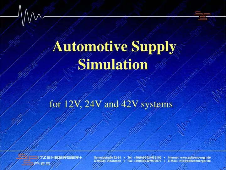 automotive supply simulation