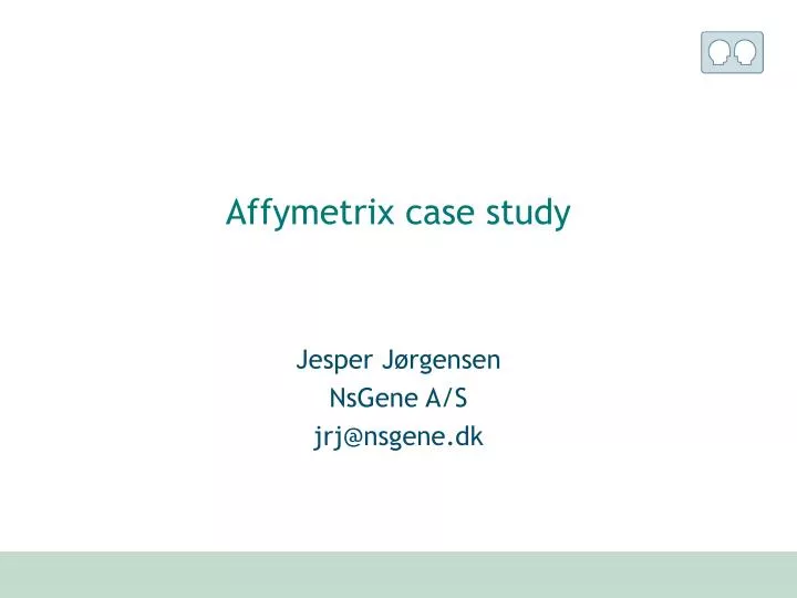 affymetrix case study