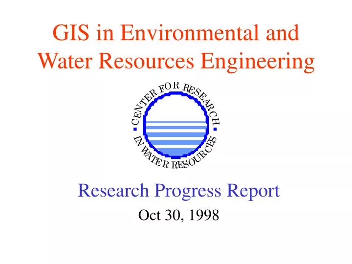 gis in environmental and water resources engineering