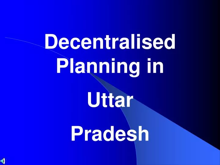 decentralised planning in uttar pradesh