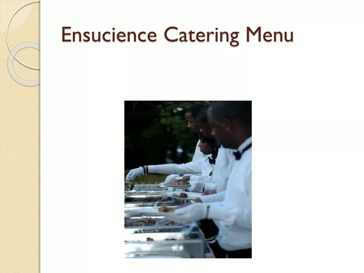 ensucience catering menu