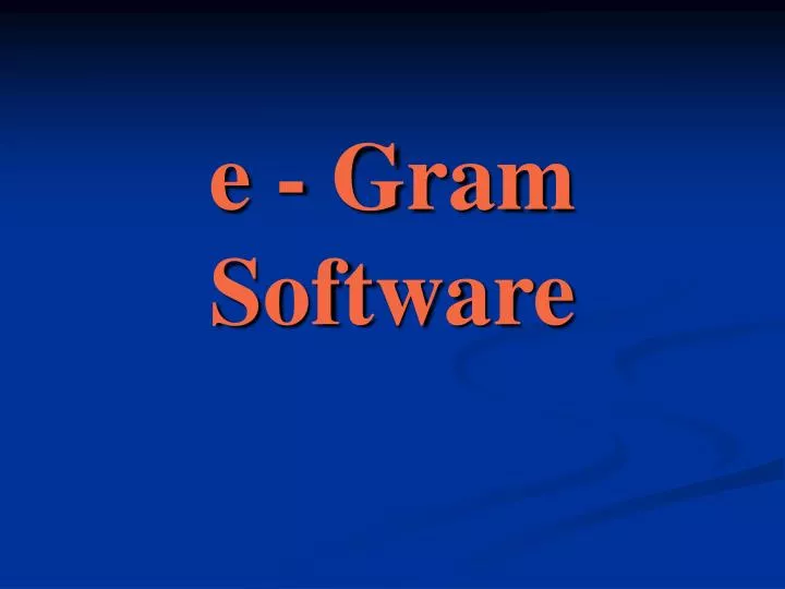 e gram software