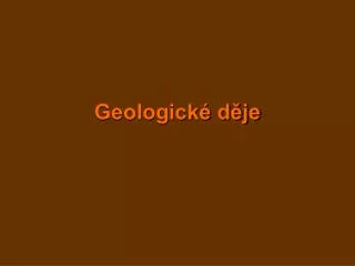 geologick d je