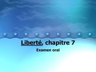 libert chapitre 7