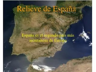 relieve de espa a