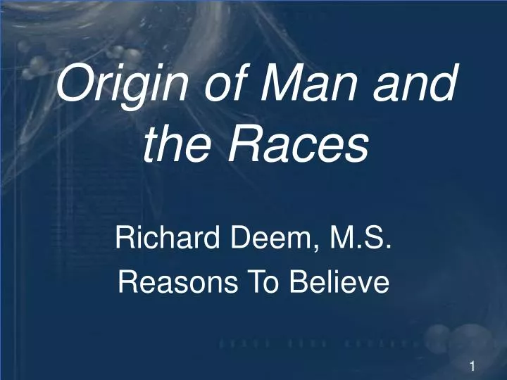 origin of man and the races