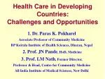 Health Care in Developing Countries: Challenges and Opportunities - slide 1