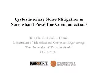 Cyclostationary Noise Mitigation in Narrowband Powerline Communications