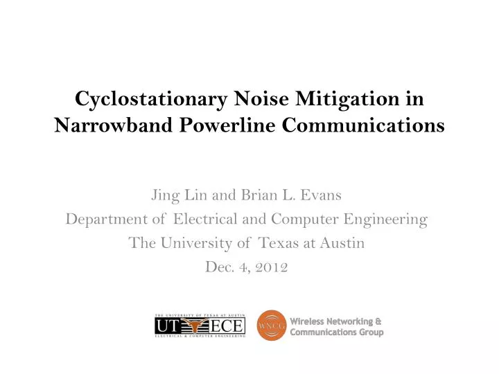 cyclostationary noise mitigation in narrowband powerline communications