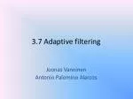 3.7 Adaptive filtering - slide 1