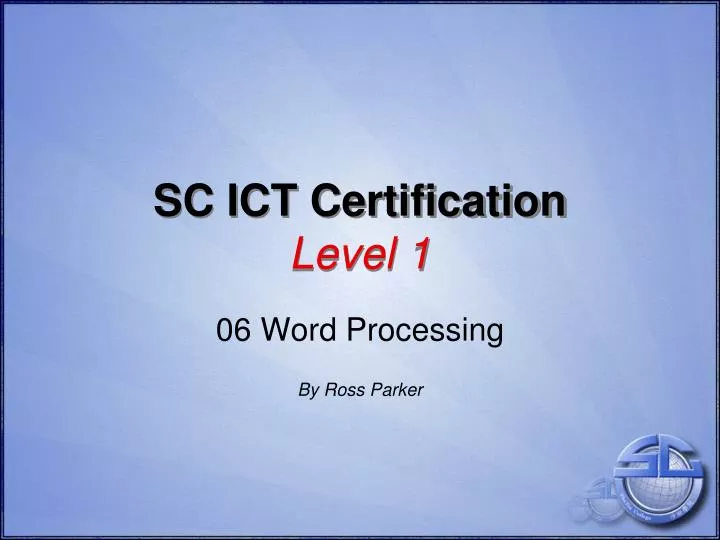 sc ict certification level 1