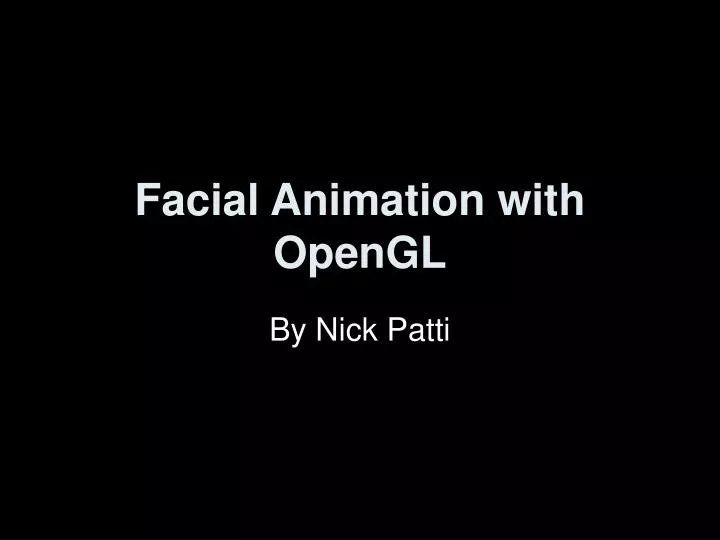 facial animation with opengl