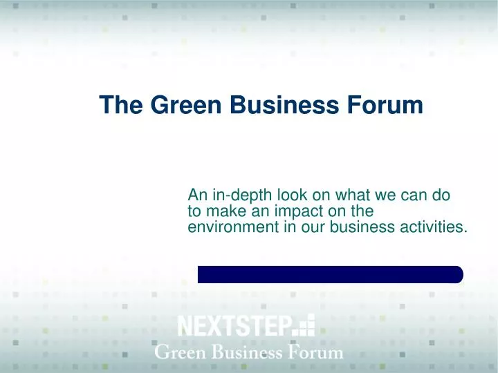 the green business forum