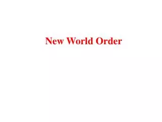 New World Order