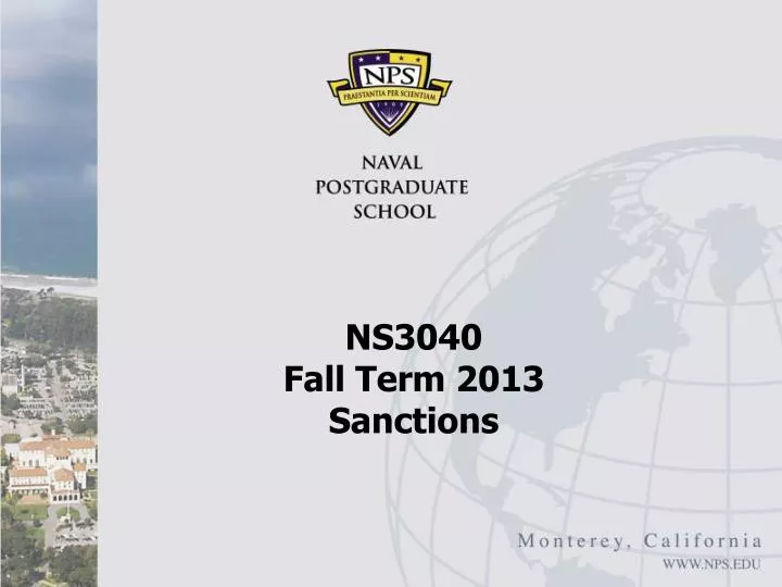 ns3040 fall term 2013 sanctions