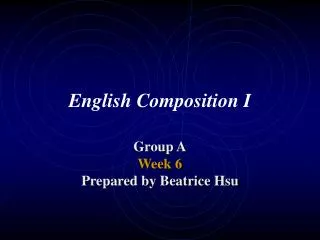 English Composition I
