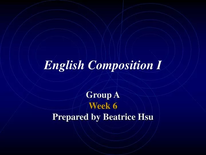 english composition i