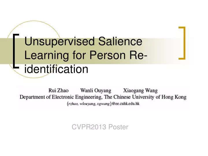unsupervised salience learning for person re identification