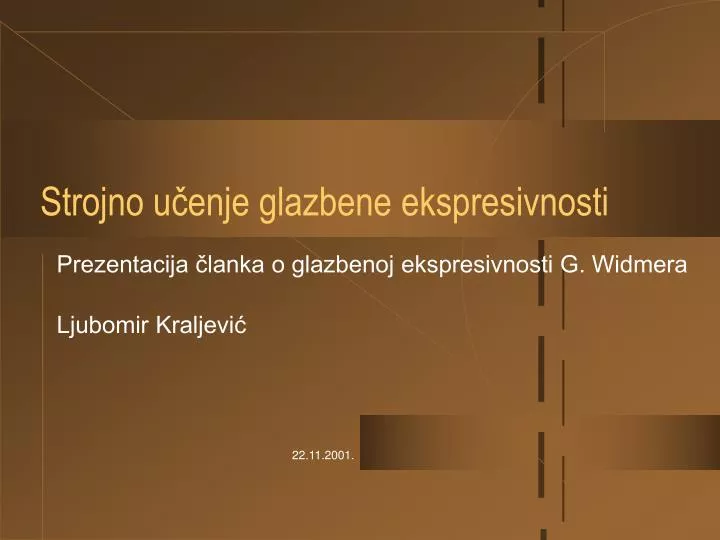 strojno u enje glazbene ekspresivnosti