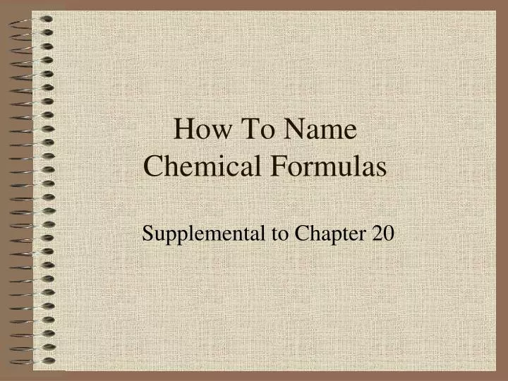 how to name chemical formulas