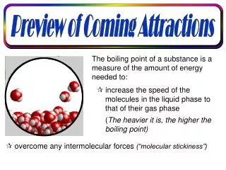 The boiling point of a substance is a measure of the amount of energy needed to: