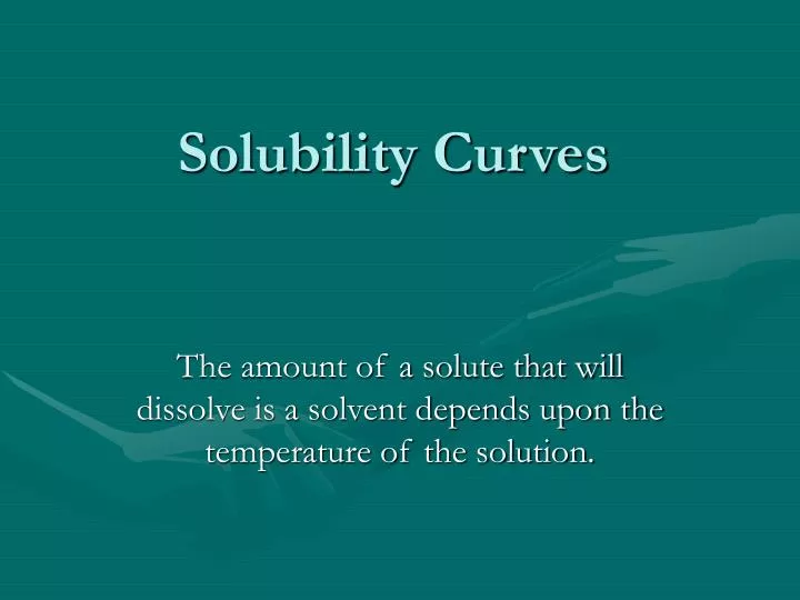 solubility curves