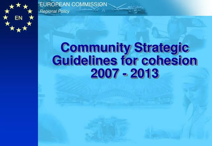 community strategic guidelines for cohesion 2007 2013