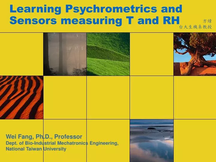 learning psychrometrics and sensors measuring t and rh