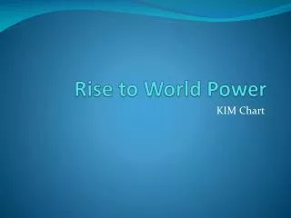 Rise to World Power