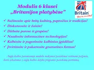 modulis 6 klasei britanijos platyb se