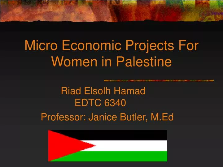 micro economic projects for women in palestine