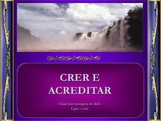 crer e acreditar