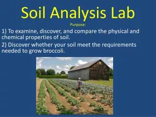 Soil Analysis Lab