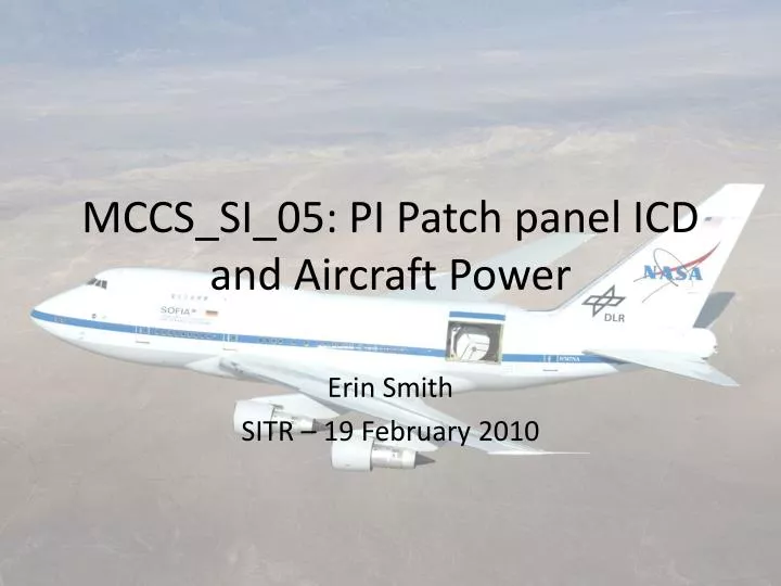 mccs si 05 pi patch panel icd and aircraft power