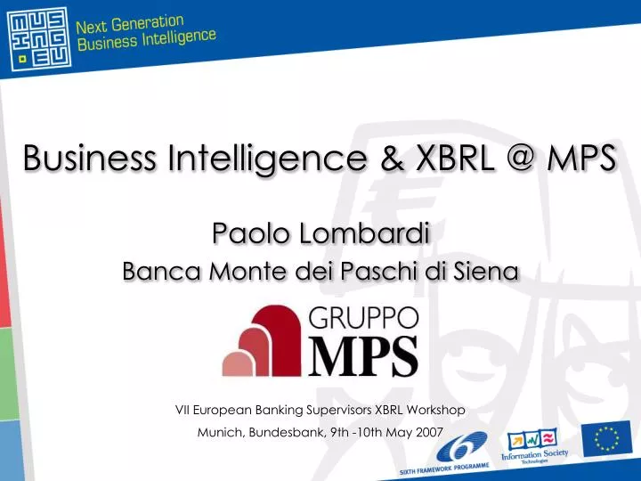 business intelligence xbrl @ mps